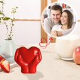 thumbnail image 2 of QianGlow Valentine's Day Resin Statues, Solid Color Finger Heart Shape Funny Desktop Figurines, Home Holiday Decoration, Valentine's Day Decor & Gift for Couples,Red, 2 of 4