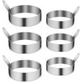 thumbnail image 4 of 6Pcs Egg Ring Egg Molds Ring Non Stick Stainless Steel Egg Mold Egg Rings for Frying Eggs Pancake Sandwich Cooking, 4 of 4