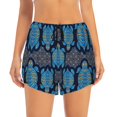thumbnail image 4 of Lsque Turtle Printed Women's Running Shorts with Liner Pockets,Elastic Quick Dry Workout Athletic Gym Yoga Shorts,Womens High Waist Shorts-X-Large, 4 of 9