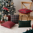 thumbnail image 3 of Set of 2 Christmas Scottish Tartan Plaid Throw Pillow Covers Cushion Case for Farmhouse Home Decor, 12 x 20 Inches, 3 of 3