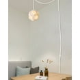 thumbnail image 5 of Kiven Plug in Pendant Light Equipped with Dimmable Lighting Cord（15ft）,Creativity Pendant Light PMMA Flower Shade for Bedroom Counter Children's Bedroom,White-1 Pack, 5 of 7