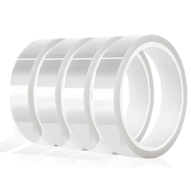 4 Rollos de Cinta TéRmica Transparente de 20 Mm X 33 M (108 Pies) para Cinta EléCtrica Htv SublimacióN de Alta Temperatura Transparente Resistente Al