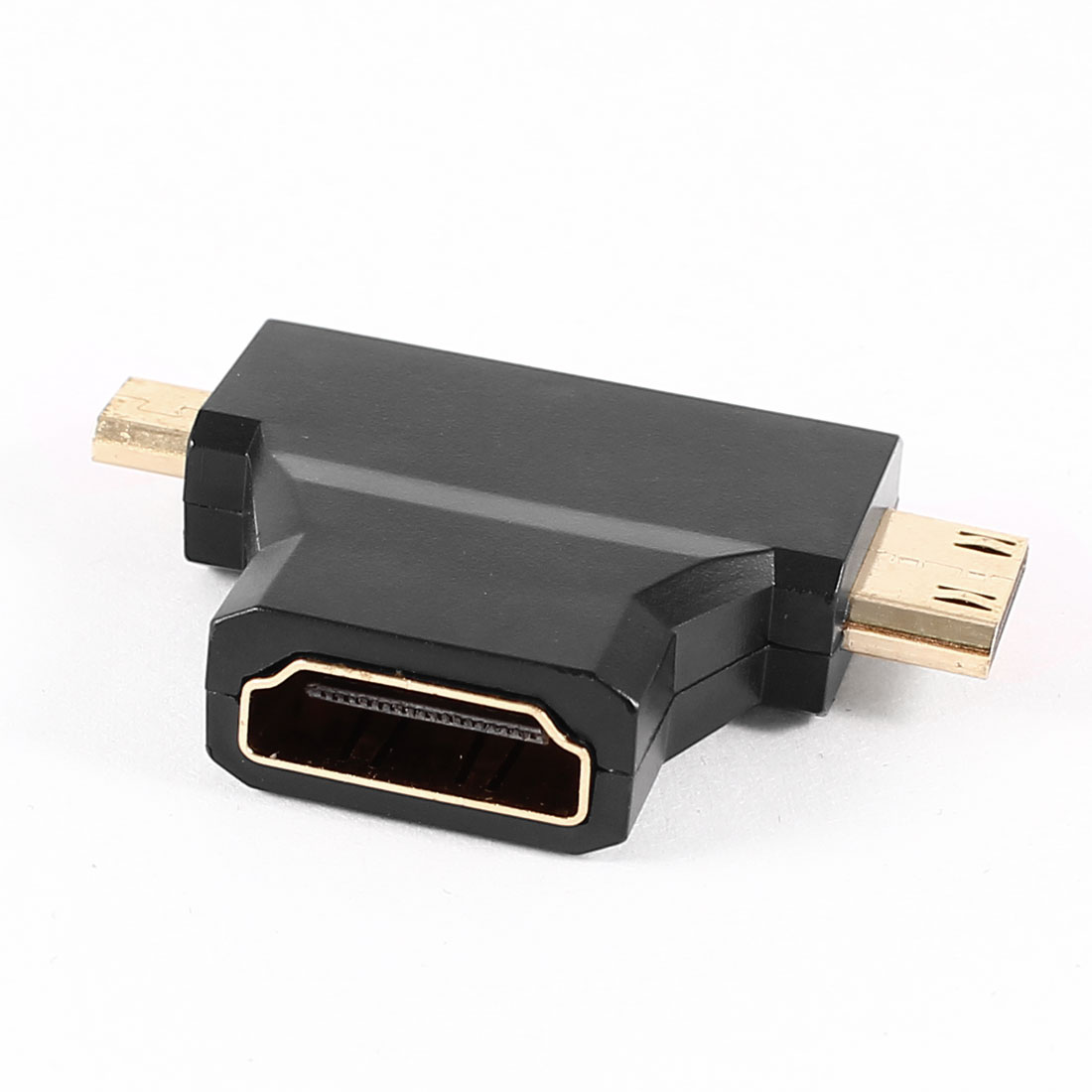 3 in 1 1080p HDMI Female to Micro/Mini HDMI Male Adapter T Shape