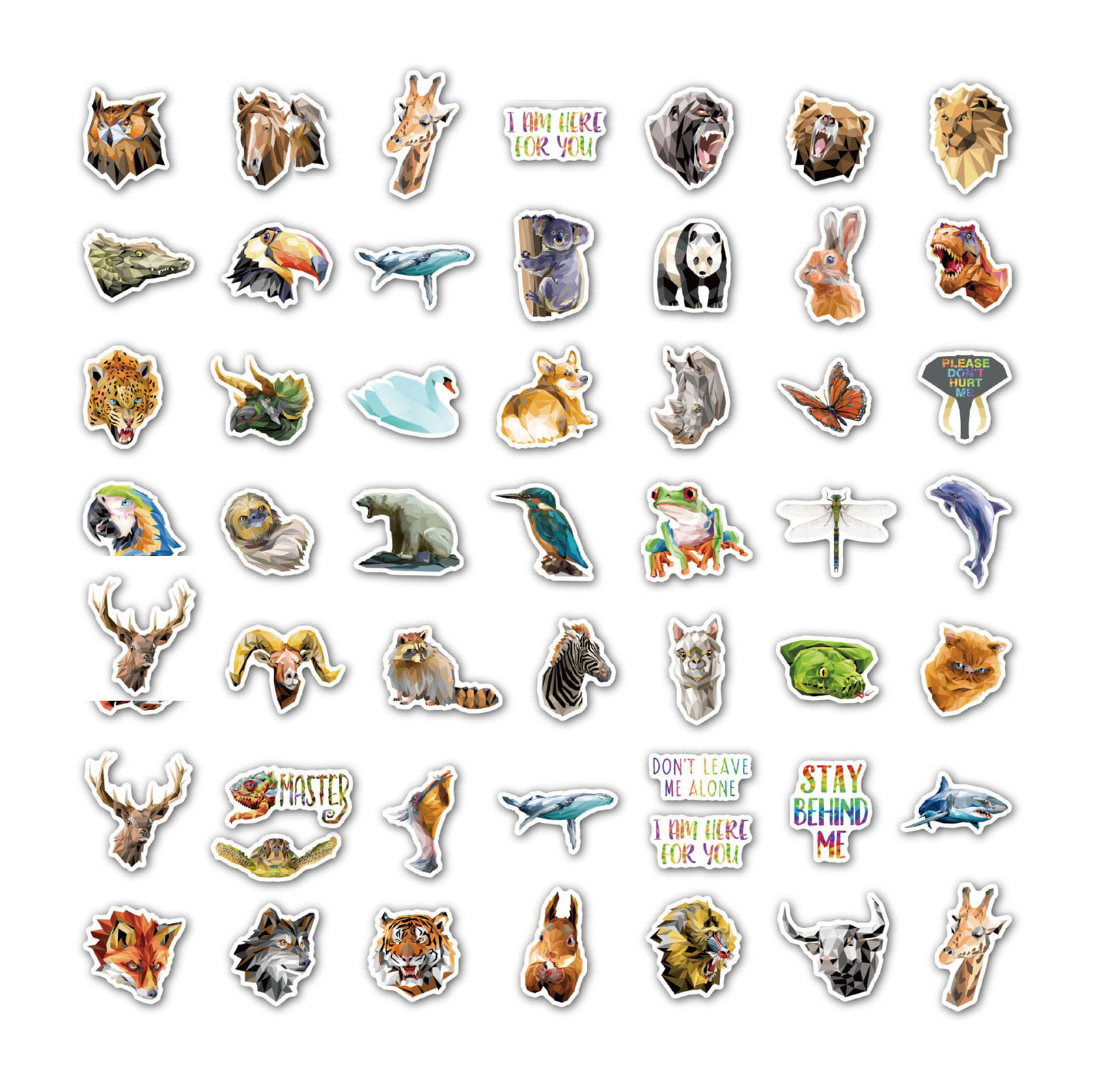 Toys for 7 Year Old Boys Cartoon Animal World Stickers Not Repe At Fashion  Computer Stickers 50PCS 