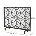thumbnail image 3 of Veritas Single Panel Iron Fireplace Screen, Black, 3 of 7