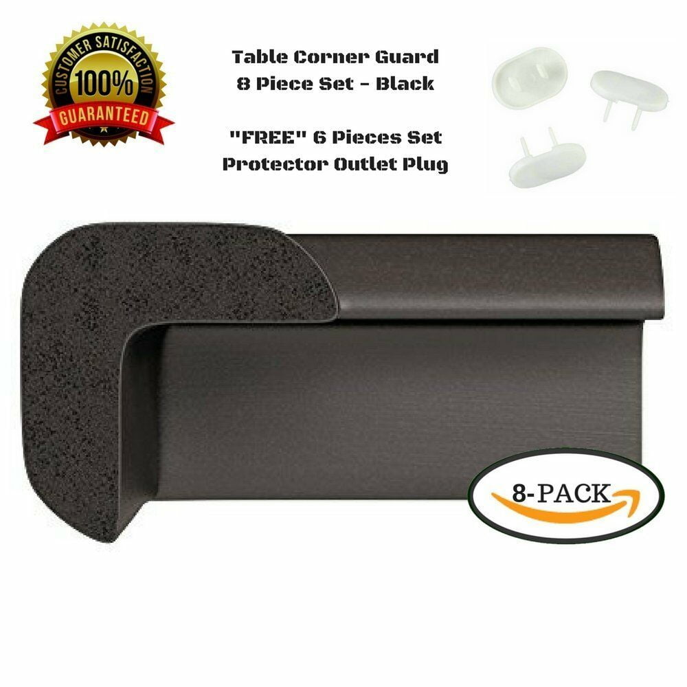 8pc Brown Corner Guards Baby Bumpers Furniture Corner Protector with tape