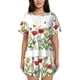 thumbnail image 1 of Balery Wild Herbs Conjunto de Pijama para Mujer con Estampado, Dos Piezas de Manga Corta y Shorts, Ropa de Dormir Suave con Cuello Redondo y Bolsillos-X-Large, 1 of 1