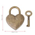 thumbnail image 3 of 2 Sets Mini Metal , Vintage Heart Shape  With Keys For Luggage Diary Book 30x39mm, 3 of 8