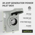 thumbnail image 3 of Caja de entrada de generador RVMATE Pre-Drilling 30A NEMA L14-30P, 3 of 6