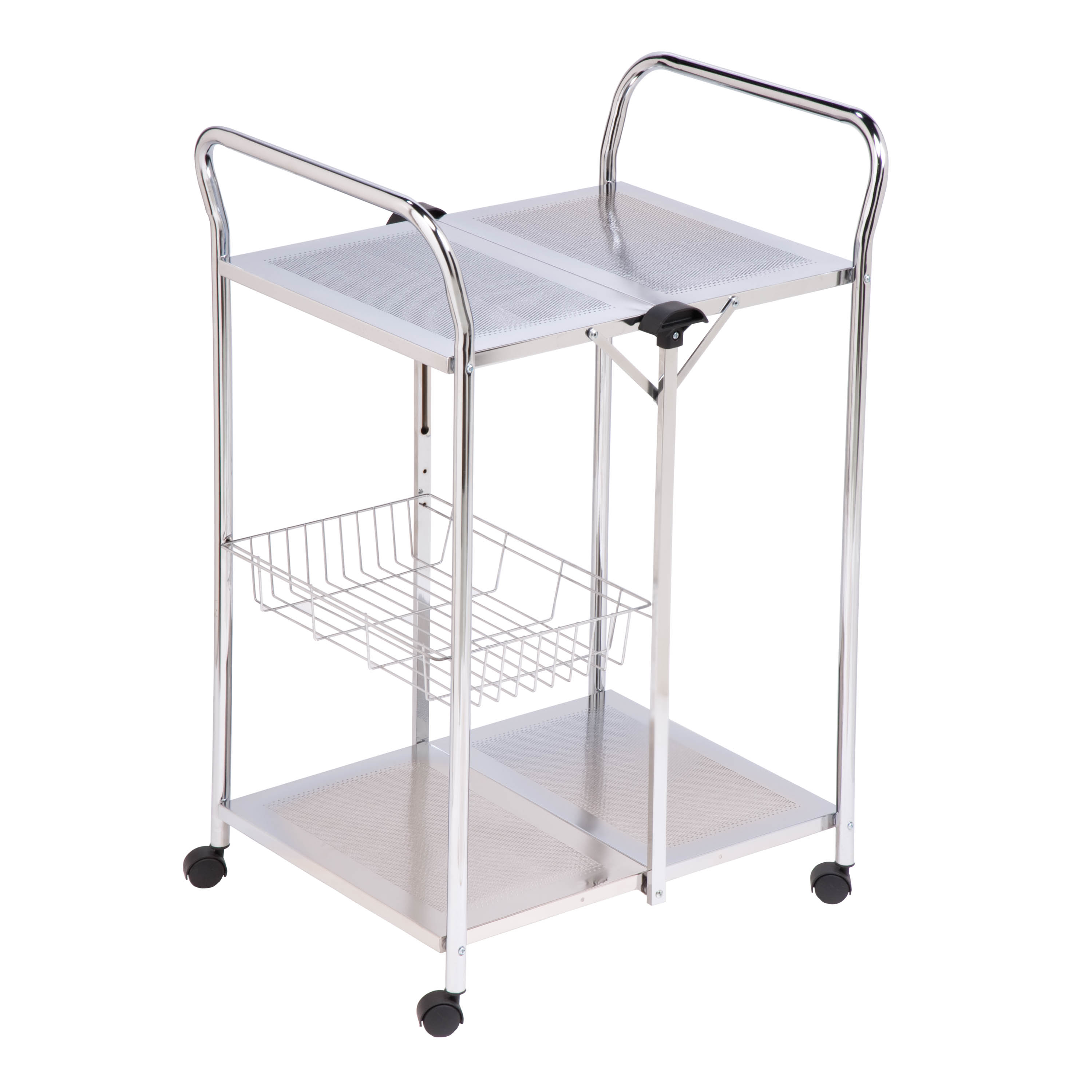 Honey Can Do Deluxe Foldable Push Cart, Chrome