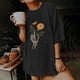 thumbnail image 2 of Hombres Y Mujeres Retro Tops Trendy Droped Shoulder Sleeves Impresión Suelta Manga Corta Top Pullover Odeerbi ODB180319, 2 of 9