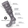 thumbnail image 3 of 4 Pairs of Non-Skid Over-The-Calf Diabetic Cotton Socks with Non Binding Top ( Gray - 4 Pairs, Fit Men's Shoe Size 9-11,5), 3 of 4