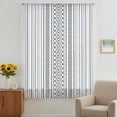 thumbnail image 3 of Black White Striped Sheer Curtains 72 Inches Long, Modern Farmhouse Geometric Light Filering Curtains, Breathable Simi Curtain Privacy Drapes for Living Room Bedroom Lightweight Window Treatment, 3 of 9