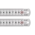 thumbnail image 1 of Uxcell 2pack Stainless Steel Ruler, 8" Metal Rulers 1" Wide Inch and Metric Graduation, 1 of 7