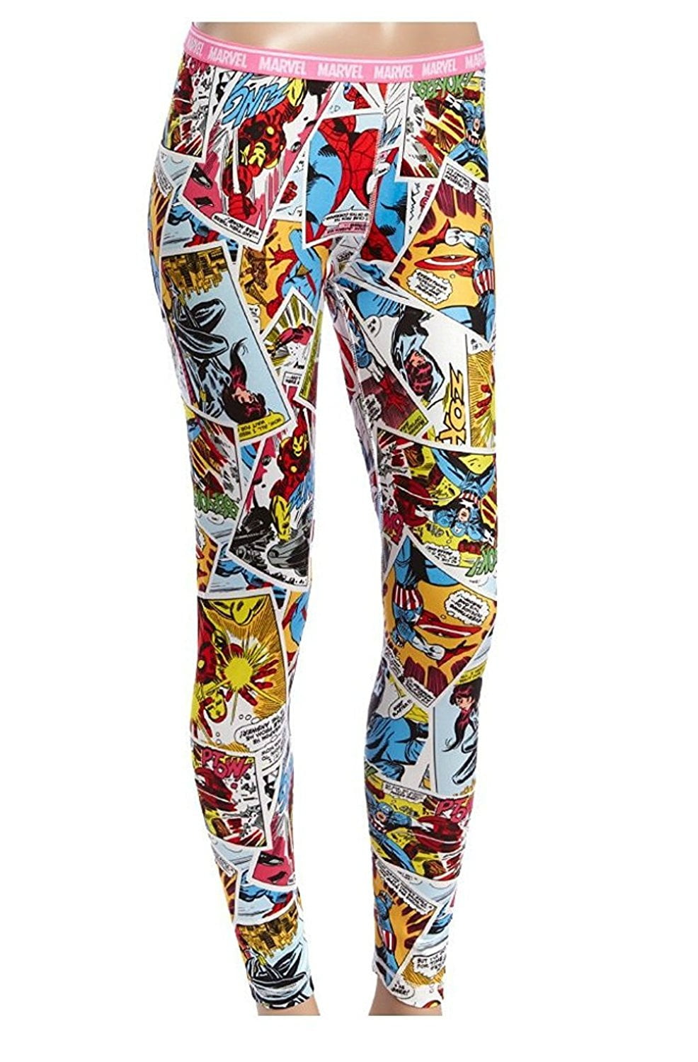 激安ショップ 食品 Marvel Stretch Juniors Women Underwear Long Warm Comics 服&ファッション小物