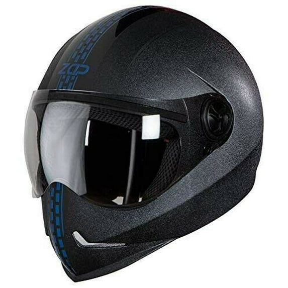 Steelbird SB-50 Adonis Zap Dashing Black & Blue & Plain Visor L Size 600mm