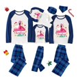 thumbnail image 1 of Pijamas familiares navideños a juego, conjuntos de pijamas navideños en julio, flamenco, Santa, Verde, 1 of 4