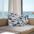 thumbnail image 4 of Outdoor Pillow Cover Watercolor Blue White Flowers Set of 2 Waterproof Throw Pillowcases Retro Floral Decorative Patio Furniture Pillows for Couch Garden Indoor & Outdoor Use, 4 of 9