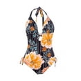 thumbnail image 2 of Bar III One-Piece Swimsuit Floral Stripe Printed Large New, 2 of 4