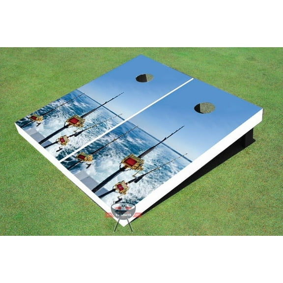 Gone Fishing Themed Cornhole Board Set