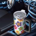 thumbnail image 6 of 40oz Pioneer Flower Floral Print Pattern Insulated Tumbler with Handle, BPA-Free Leak Proof Lid and Straws, Double Wall Vacuum, Hot 12h/Cold 34h, 6 of 6