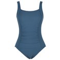 thumbnail image 3 of Firpearl Women's Black One Piece Bathing Suit Ruched Tummy Control Swimsuit, 3 of 7