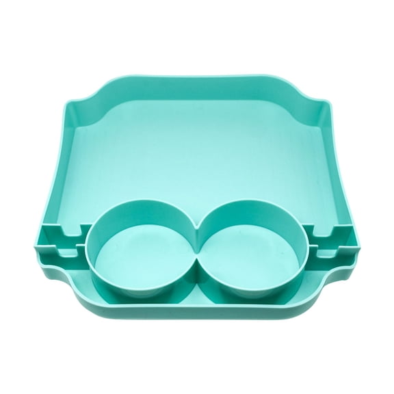 Bag Top Tray Organizer For Most Hole Totes, Divided Insert With Cup Holders & Phone Slot, Storage Rack For Pool, Travel & Beach Accessories, Cyan