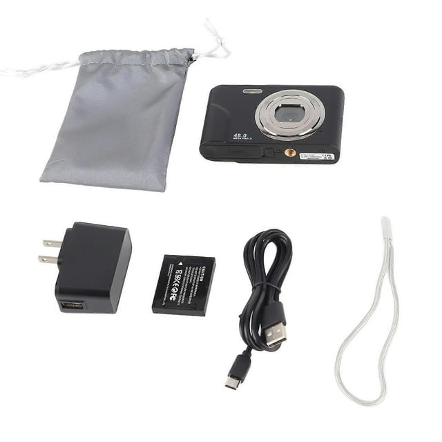 48MP Digital Camera, 16x Zoom, 1080p HD, 2.4 inch IPS Screen, Mini Pocket Compact Camera