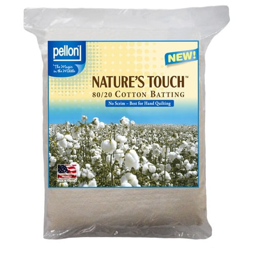 pellon natures touch natural blend 80/20 batting, no scrim