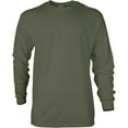 thumbnail image 3 of Gildan Men's Ultra Cotton Long Sleeve T-Shirt, Style G2400, Multipack, Military Green 3-Pack, X-Large, 3 of 6