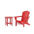 thumbnail image 2 of Westin Outdoor with Side Table HDPE Plastic Adirondack Chair - Red (Set of 2), 2 of 5