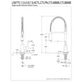 thumbnail image 5 of Gourmetier LS8779CTL Continental Single-Handle Deck-Mount Pre-Rinse Kitchen Faucet, Matte Black/Brushed Nickel, 5 of 8