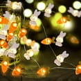 thumbnail image 3 of Frogued LED String Light Creative Shape IP44 Waterproof Soft Lighting Flicker-Free Battery Operated Easter Cartoon Carrot Bunny Copper Wire String Lamp Party Supplies (B,20LED), 3 of 13