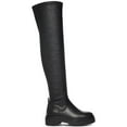 thumbnail image 2 of Steve Madden Womens Industry Faux Leather Chunky Thigh-High Boots, 2 of 3