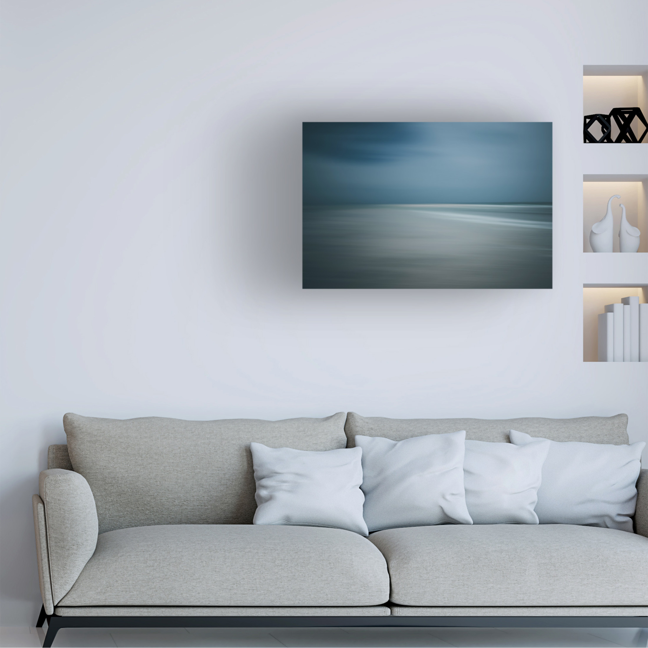 Canvas Wall Art - Renate Wasinger 'Seascape' Wall Art for Living Room, Bedroom, or Office D?cor by Trademark Fine Art - 32 x 22 Inches