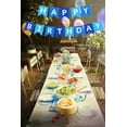 thumbnail image 3 of Pancarta De Feliz Cumpleaños Azul, Guirnalda Colgante Grande, Banderines De Feliz Cumpleaños Decoración De Fiesta para Niños Hombres Baby Shower Foto Telón De Fondo Suministros para Fiestas, 3 of 4