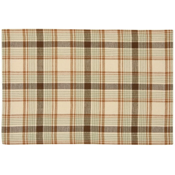 Park Designs Edgewood Brown Plaid Placemat Set of 4