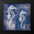 thumbnail image 2 of Lula Bijoux and Company 20x20 Black Modern Framed Museum Art Print Titled - Navy Sea Horses, 2 of 5