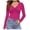Hot Pink, variant on Ekouaer Womens 3 Pack Long Sleeve Shirts V Neck Slim Fit Lightweight Layer Tops Fall Clothes Thermal Undershirts