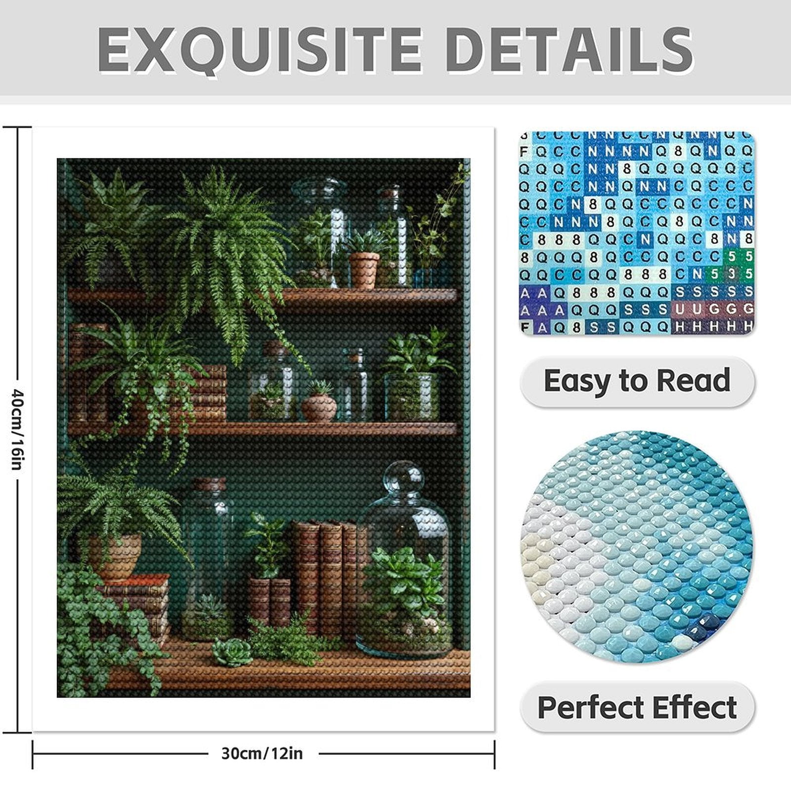 Diamond Art Kits for Adults - 5d Eclectic Indoor Plant Arrangement Diamond Painting for Adults, Diamond Art for Adults Beginners, Diamond Painting Kits for Adults for Home Wall Decor