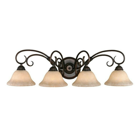 4 Light Vanity Bathroom Light in Eclectic Style 9 inches High By 32 inches Wide-Rubbed Bronze Finish Bailey Street Home 170-Bel-4159952