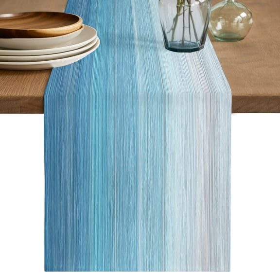 Table Runners 70 Inches Long Dress Scarves, Blue Grey Summer Farmhouse Coffee/Dining/Kitchen Table Decor, Holiday Table Runner, Farmhouse Beach Blue Wooden 13x70 Inch