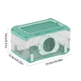 thumbnail image 2 of Dwarf Hamster Cage, No Assembly Full Transparent, Small Desktop/Breeding/Nursery Cage, 9.84x6.3x5.51in, Fits Small Space/Kid’s Room, for Dwarf & Baby Hamsters  Green, 2 of 5