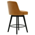 thumbnail image 5 of MINCETA Counter Stool,26" 360 Free Swivel Upholstered Bar Stool with Back-PU in Brown, 5 of 7