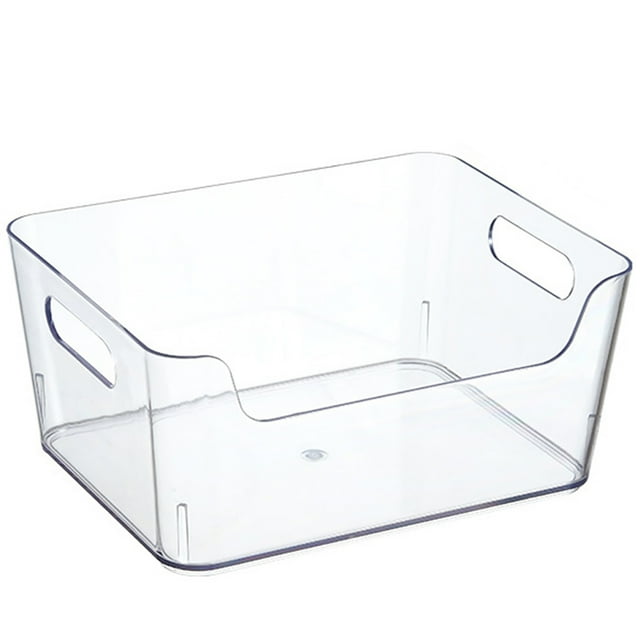 Bangcool Bac de Rangement de Garde-Manger en Plastique Transparent Bac d'Organisateur de Réfrigérateur Contenant Bac
