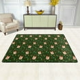 thumbnail image 2 of XMXT Indoor Area Rug, Cartoon Moose Hollyhock Fruit Non-Slip Polyester Rugs for Living Room, 36 x 24 inches, 2 of 9