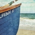 thumbnail image 3 of Masterpiece Art Gallery Lifeguard Boat On The Beach by Mimi Payne Canvas Art Print 20" x 20", 3 of 4