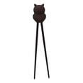 thumbnail image 2 of Ebros Dark Brown Owl Reusable Training Chopsticks Set With Silicone Helper Hinge, 2 of 3