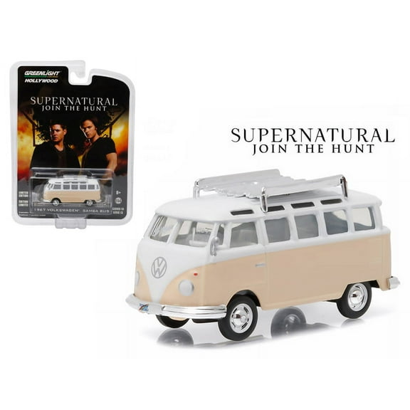 1964 Volkswagen Samba Bus Rainbow Motors"Supernatural" TV Series (2005-Current) 1/64 Diecast Model by Greenlight