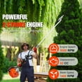 thumbnail image 6 of 52cc 2-Stroke 5 in 1 Garden Hedge Trimmer Combo, Gas Powe Long Reach Pole Saw Grass String Trimmer Brush Tree Cutter Pruner Weed Eater Multi Functional Garden Trimming Tools with Extension Pole, 6 of 13